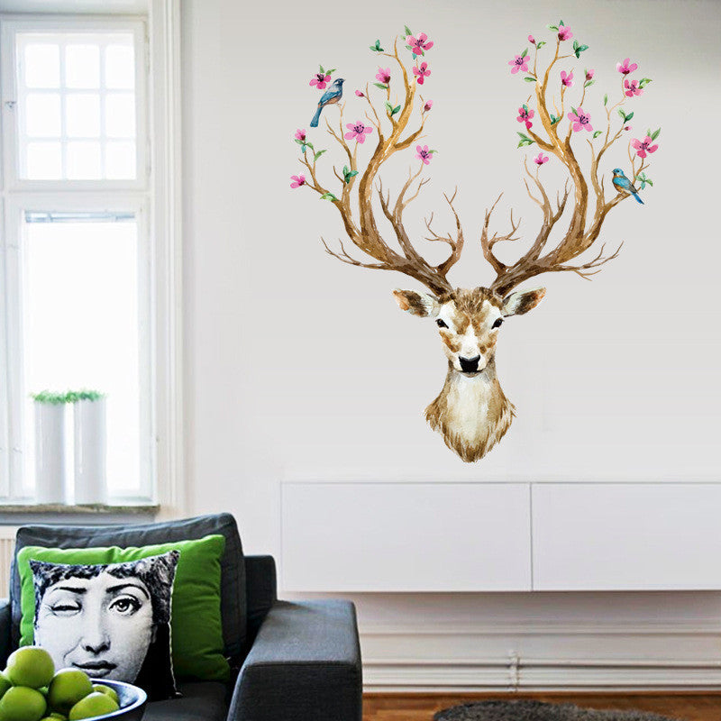 Sika Deer DIY Wall Stickers Wall Decor Art Decals For Kids Rooms Bedroom Living Room European Style Poster Unique Wall Sticker - DropOnline.co