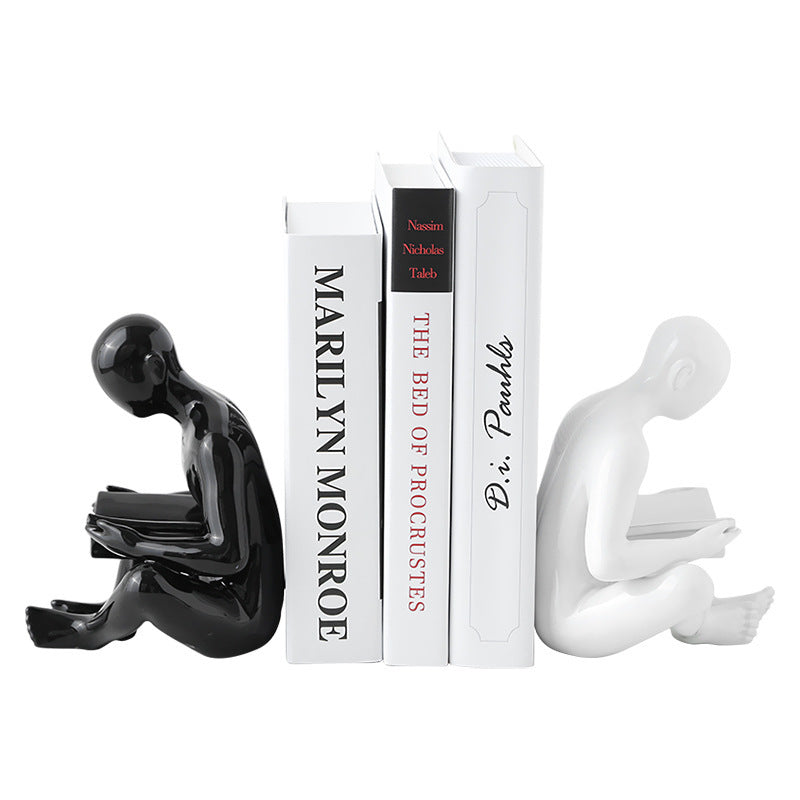 Nordic Creative Ceramics Character Bookend Crafts Ornament Home Decor Modern Living Room Decoration Accessories Adornment Gift - DropOnline.co