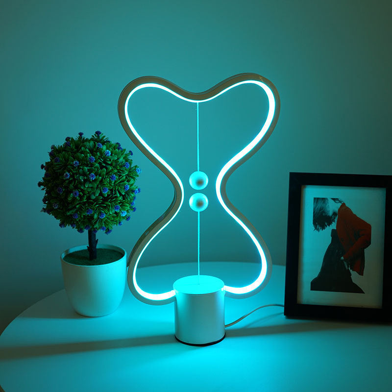 7 Colors Balance Lamp LED Night Light USB Powered Home Decor Bedroom Office Table Night Lamp Light - DropOnline.co