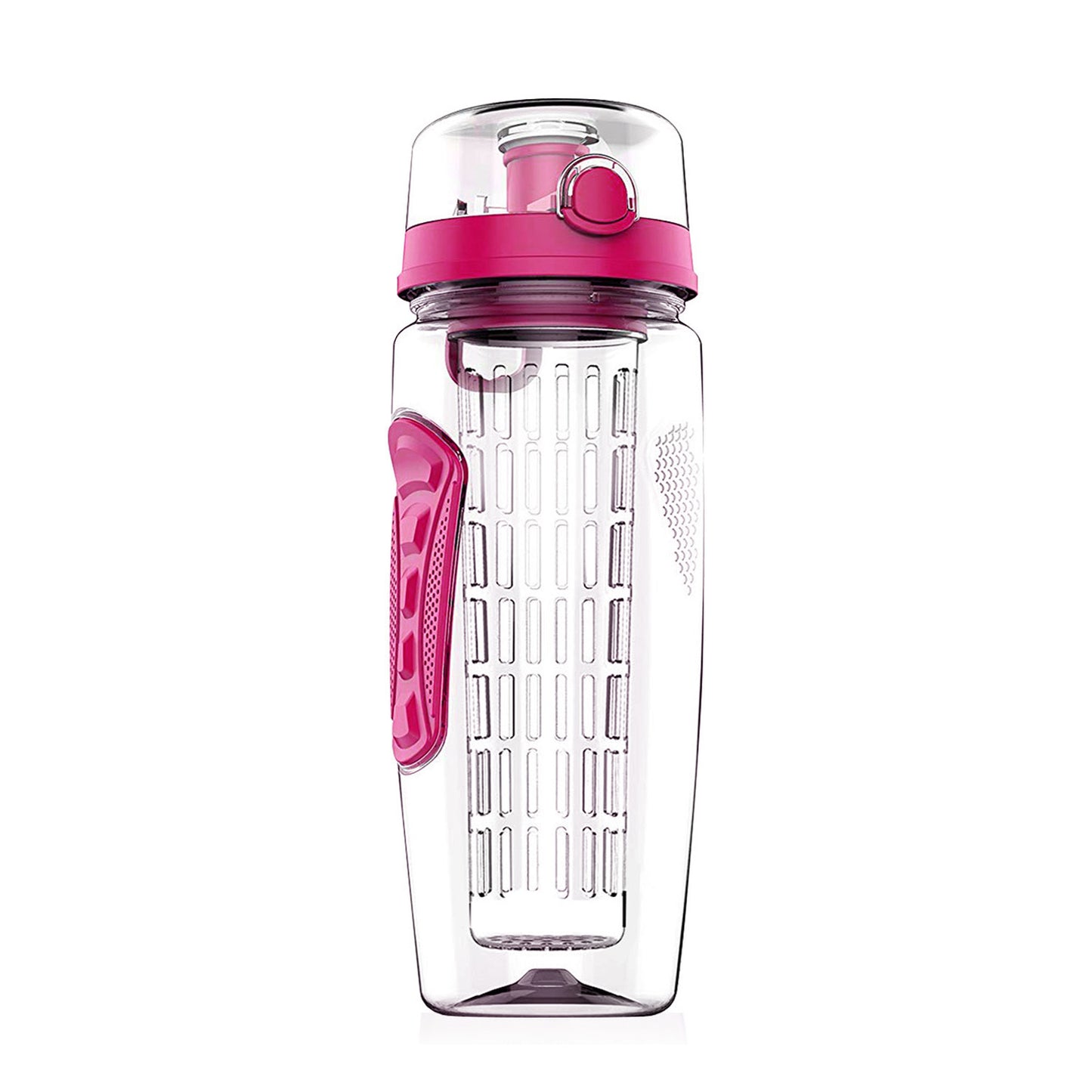 3 Color Options - 1Pc Fruit Infuser Water Bottle 32OZ Juice Shaker Sport With Flip Top Lid Anti-Slip Grips For Office Home Sport Running Walking Hiking - DropOnline.co