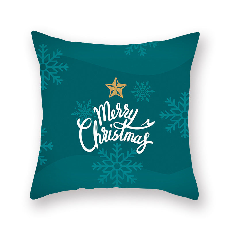 Christmas new peach skin cushion pillowcase - DropOnline.co