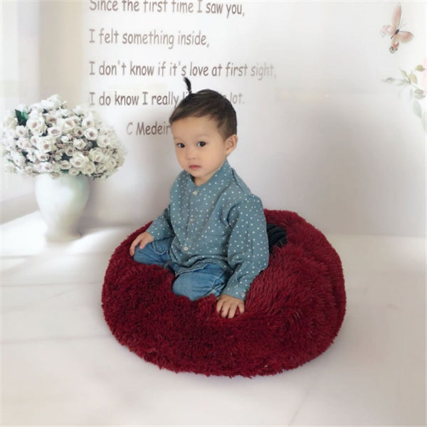Round Long Hairy Autumn And Winter Nest Pad Cat Mattress - DropOnline.co