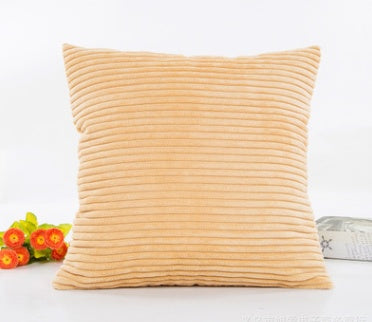 2.5 corn strips corduroy plush plain hug pillowcase cushion set without core - DropOnline.co
