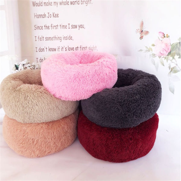 Round Long Hairy Autumn And Winter Nest Pad Cat Mattress - DropOnline.co