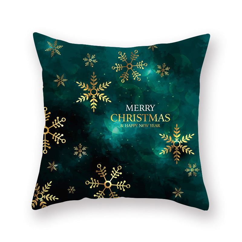 Christmas new peach skin cushion pillowcase - DropOnline.co