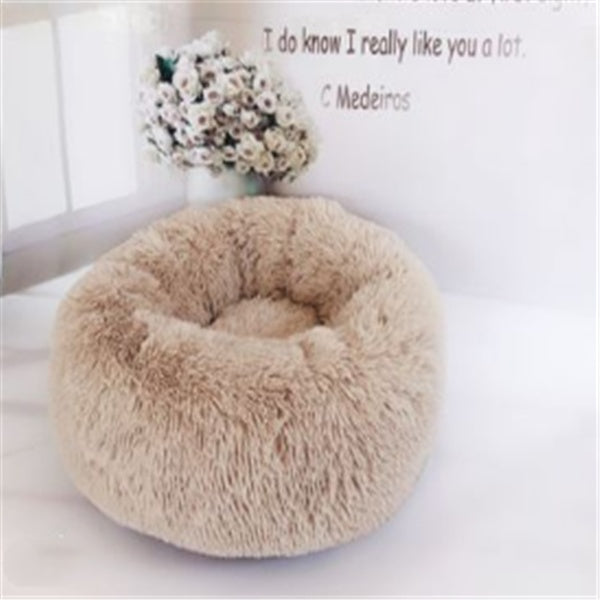 Round Long Hairy Autumn And Winter Nest Pad Cat Mattress - DropOnline.co