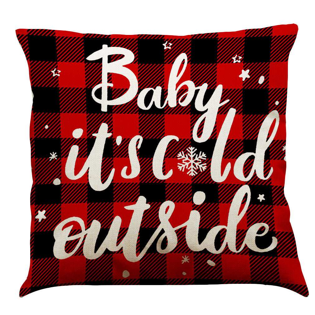 Christmas Cotton Linen Sofa Car Cushion Pillowcase - DropOnline.co