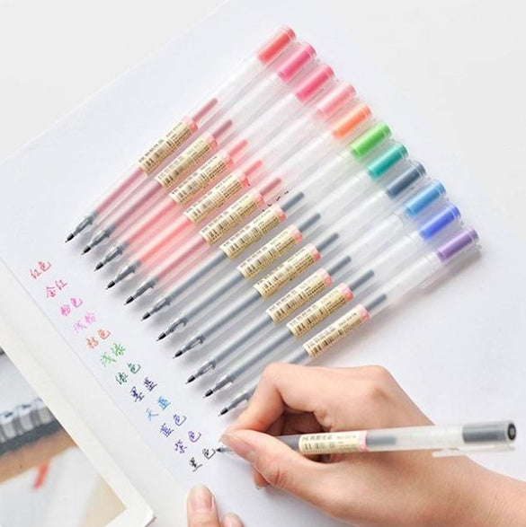 12 PieceMuji Gel Pen Set - DropOnline.co