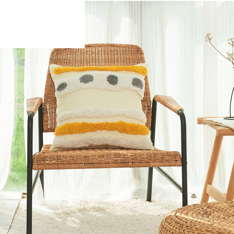 Nordic Moroccan Embroidered Geometric Cushion Cover - DropOnline.co