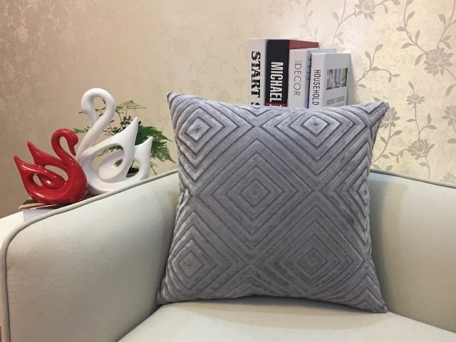 Home Decorative Sofa Throw Pillows Flannel Cushion Cover - DropOnline.co