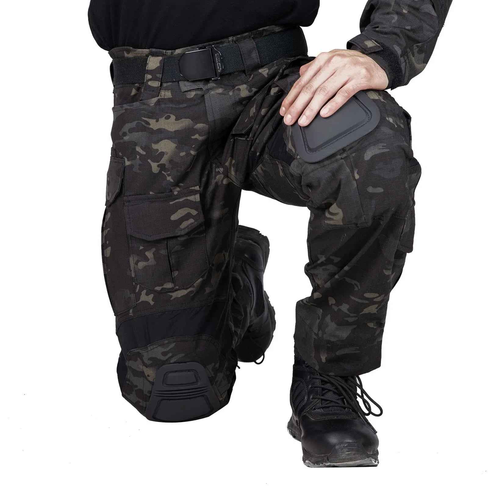 Men's Tactical Combat Pants - Military Cargo Trousers with Knee Pads