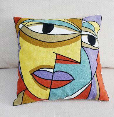 Roy Painting 1 Embroidered Cushion Cover - DropOnline.co