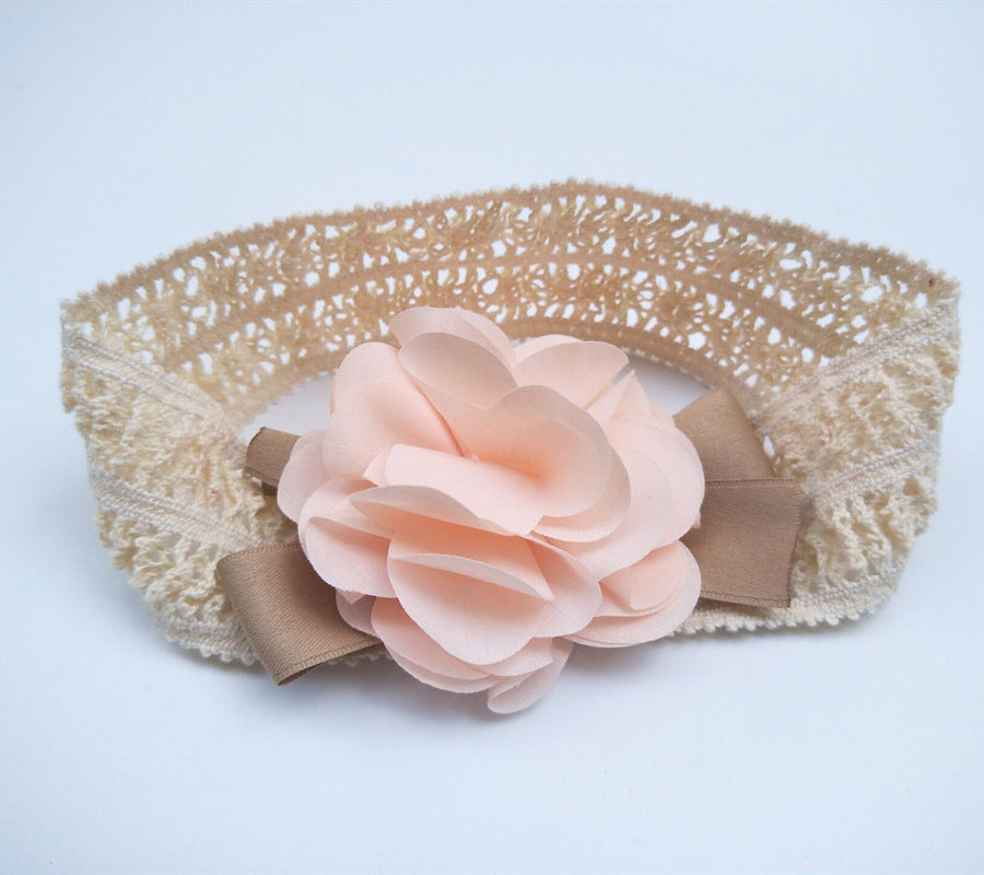 Baby Lace Flower Headband - Delicate Fabric Headband for Infant Girls - DropOnline.co