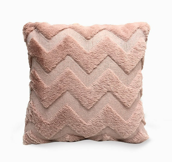 Plush Solid Color Sofa Pillowcase Living Room Cushion - DropOnline.co