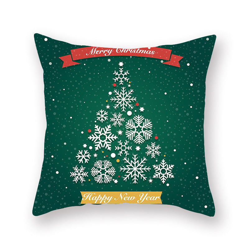 Christmas new peach skin cushion pillowcase - DropOnline.co