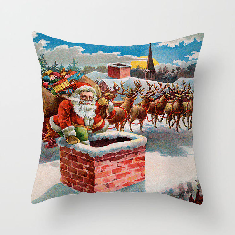 Holiday Home Decoration Cushion Cover - Festive Seasonal Throw Pillow Case for Celebrations - DropOnline.co