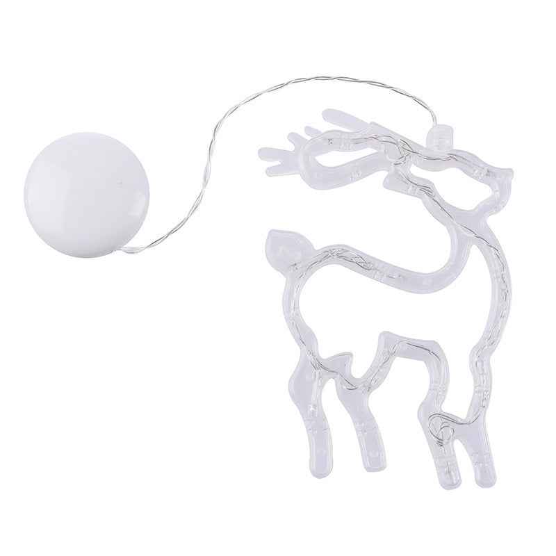Christmas LED Suction Cup Lights - Santa Claus Elk Snowman Window Chandelier Battery Powered - DropOnline.co