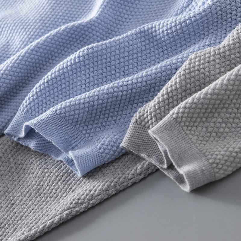 Men's V-Neck Knit Lapel Short Sleeve Top - Casual Fashion Shirt