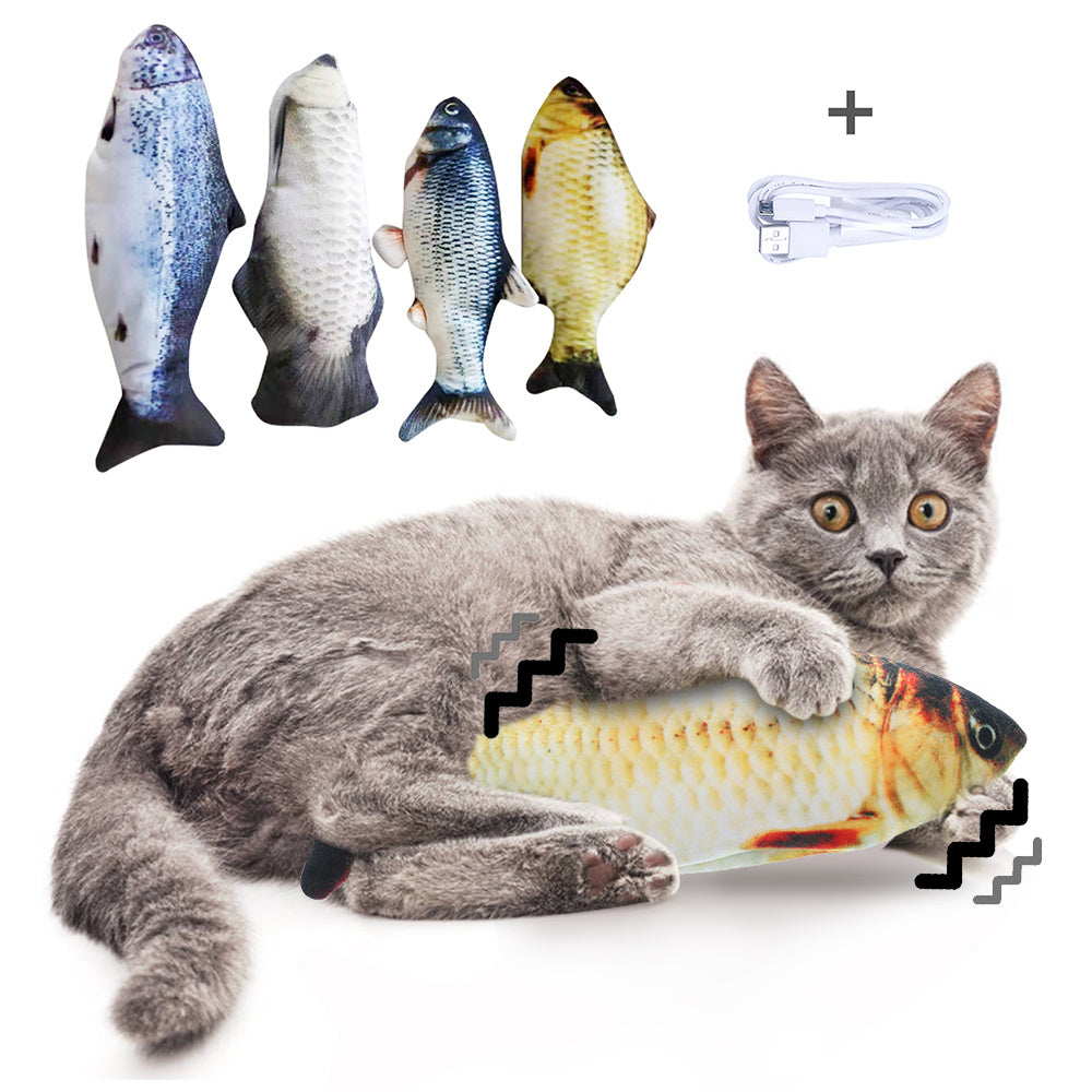 Without Cat Nip Version - Electric Jumping Fish Simulation Electric Fish Toy - DropOnline.co