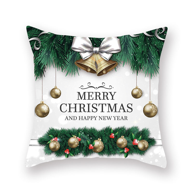 Christmas new peach skin cushion pillowcase - DropOnline.co