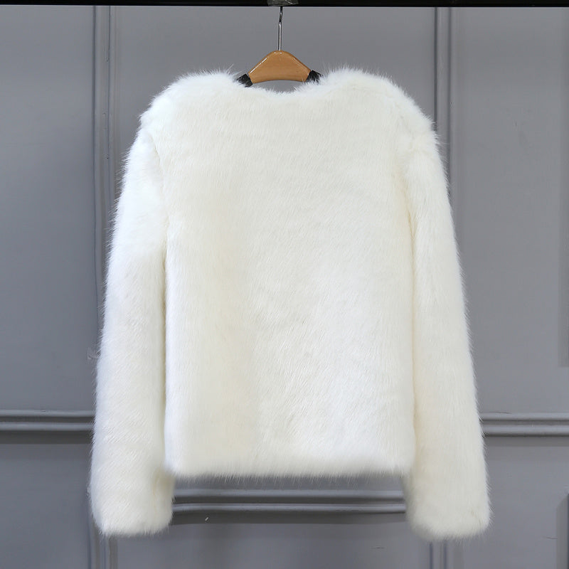 Fashionable imitation fox fur coat fur coat fur coat fur coat short style - DropOnline.co