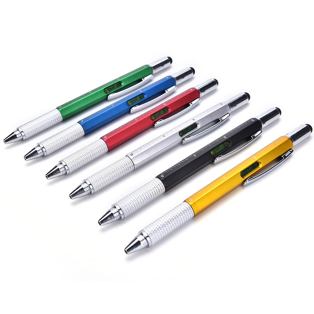 6-in-1 Multifunctional Stylus Pen - Touch Screen Pen with Ruler, Screwdriver & Spirit Level - DropOnline.co
