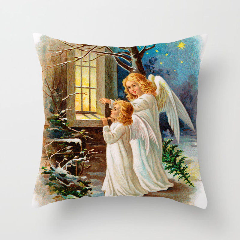 Holiday Home Decoration Cushion Cover - Festive Seasonal Throw Pillow Case for Celebrations - DropOnline.co