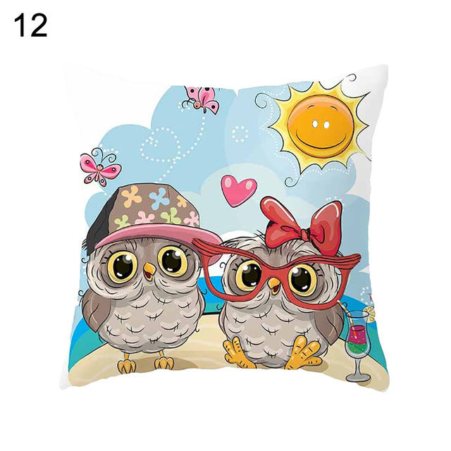 Owl animal pillowcase cushion cover - DropOnline.co