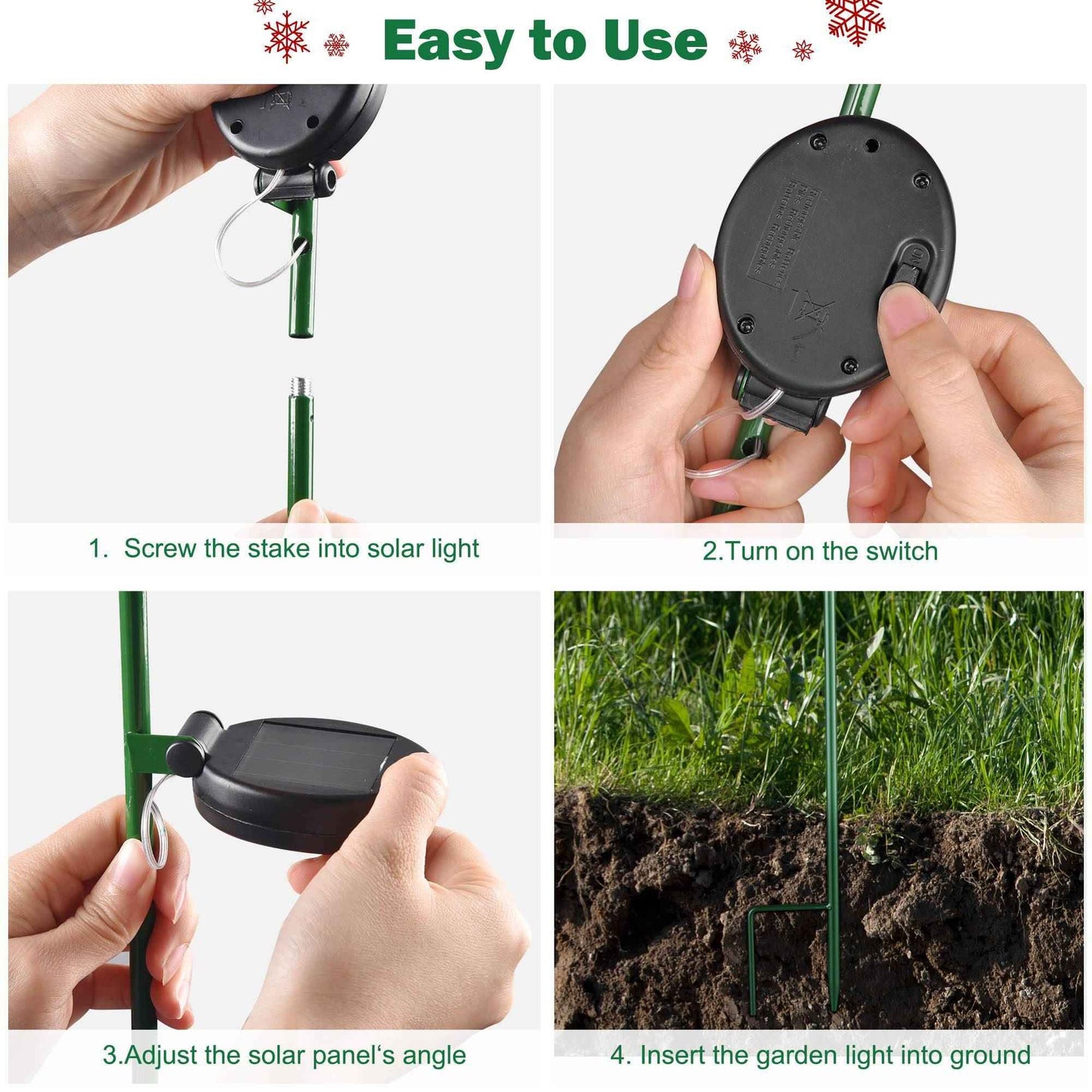 Christmas Tree Solar Stake Light - LED Outdoor Garden Pathway Decoration - DropOnline.co