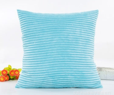 2.5 corn strips corduroy plush plain hug pillowcase cushion set without core - DropOnline.co