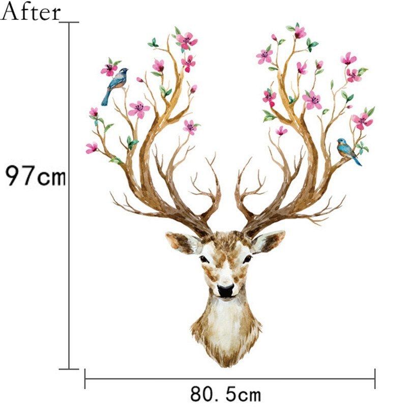 Sika Deer DIY Wall Stickers Wall Decor Art Decals For Kids Rooms Bedroom Living Room European Style Poster Unique Wall Sticker - DropOnline.co