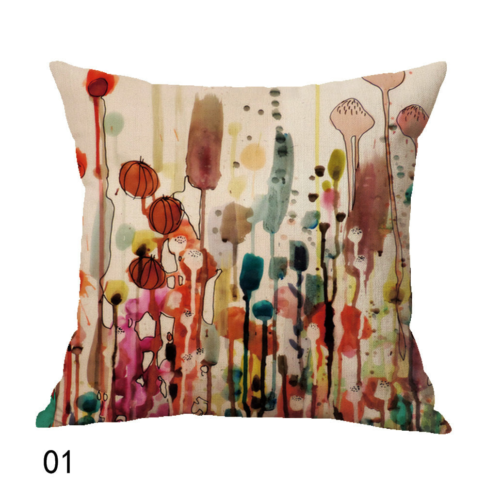 Oil painting bird cushion cover - DropOnline.co