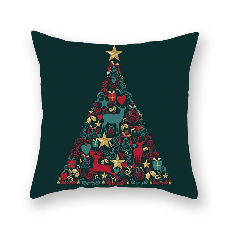 Christmas new peach skin cushion pillowcase - DropOnline.co