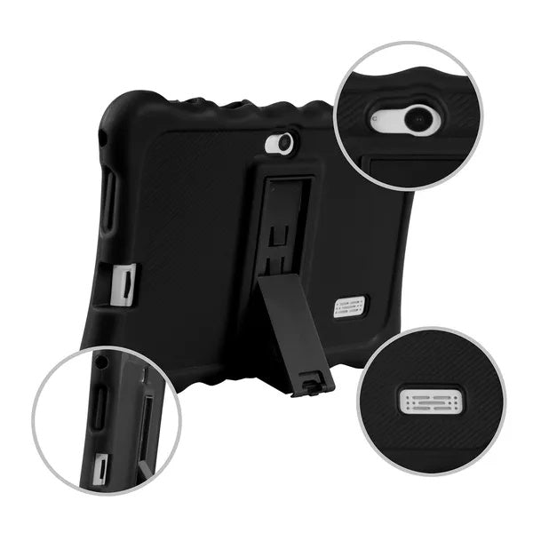 Shock-resistant Silicone Snap-on Case With Stand For 7 Tablets - DropOnline.co