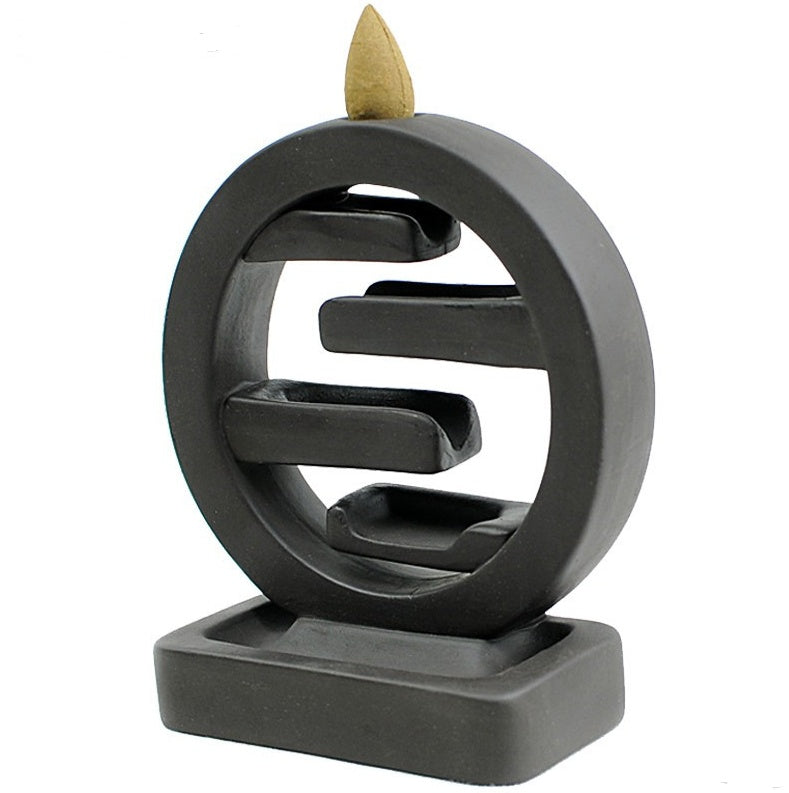 Square Incense Ceramic Backflow Incense Burner Creative Home Decor Incense Stand Censer Living Room Office Ornament - DropOnline.co