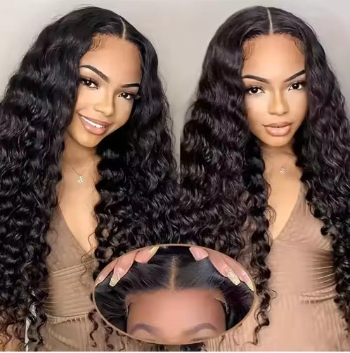 Glueless Wigs 70 Human Hair Pre Plucked Pre Cut 200 Density Transparent HD Lace Frontal Wigs  Loose Deep Wave Wigs - DropOnline.co