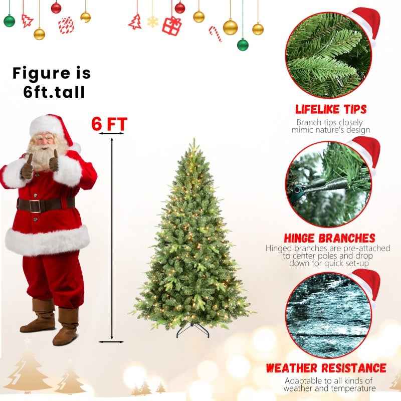 PE/PVC Christmas Tree - Green Premium Mixed Material Tree