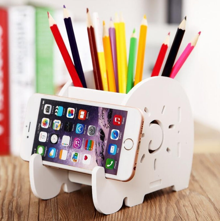 Multi-function pen holder creative student cartoon children desktop small storage box - DropOnline.co