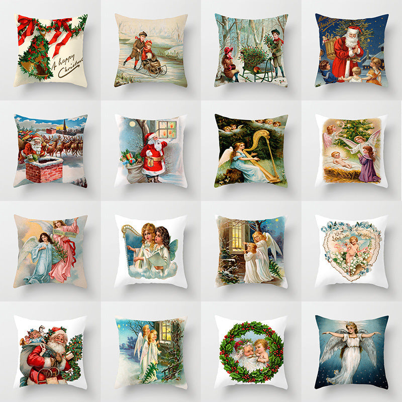 Holiday Home Decoration Cushion Cover - Festive Seasonal Throw Pillow Case for Celebrations - DropOnline.co