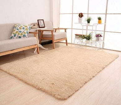 Living Room Rug Area Solid Carpet Fluffy Soft Home Decor White Plush Carpet Bedroom Carpet Kitchen Floor Mats White Rug Tapete - DropOnline.co