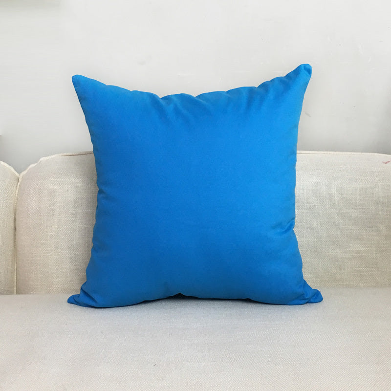 Solid Color Cushion Sofa Pillow White Blue Gray Coffee Color Purple Red Cushion Cover Waist Pillow - DropOnline.co