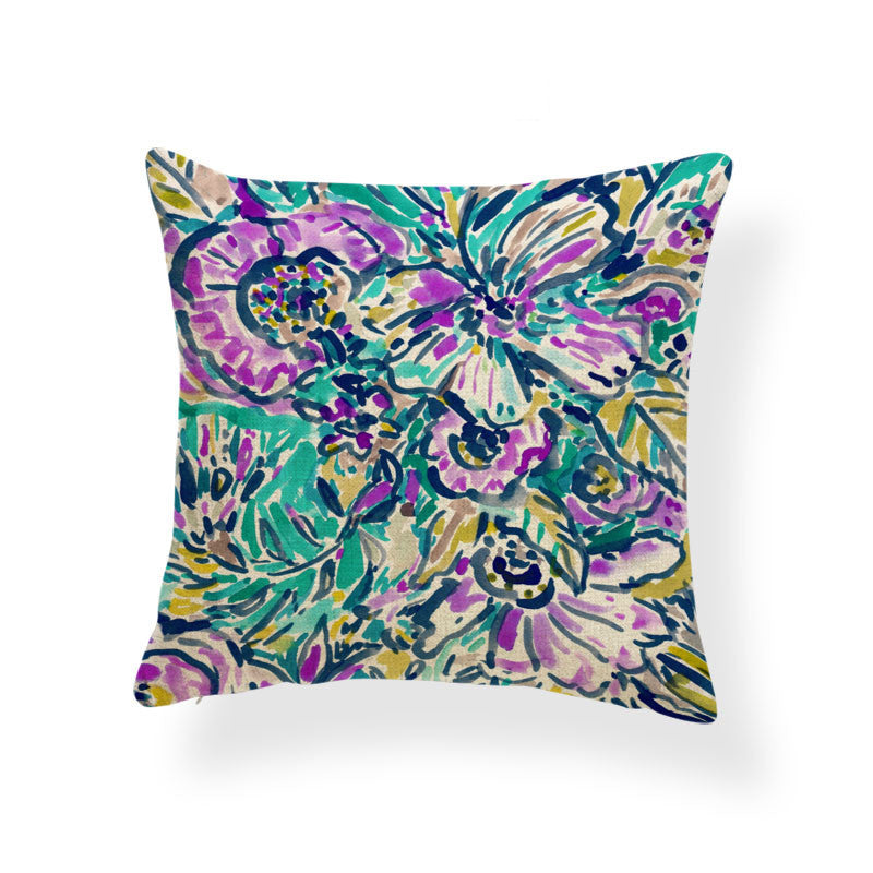 Daffodil printed cushion - DropOnline.co