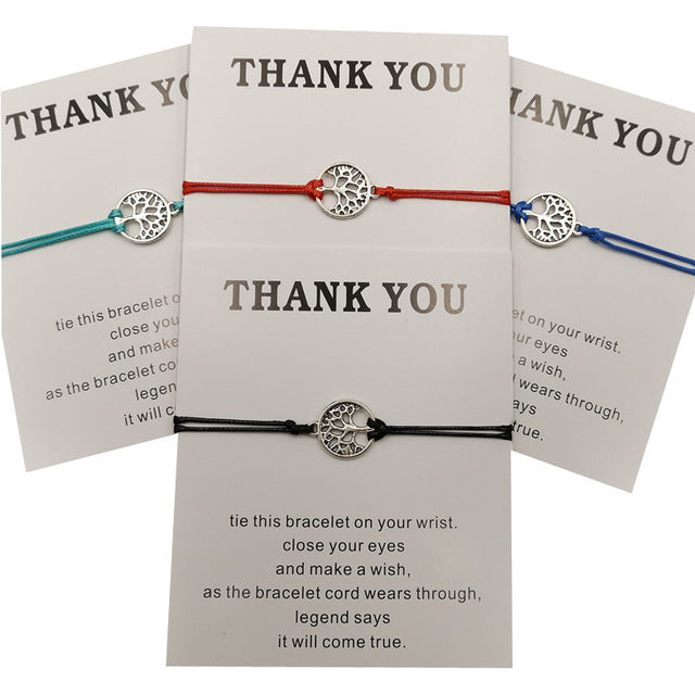 Hand-woven Red Rope Tree of Life Bracelet - DropOnline.co