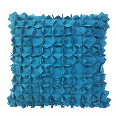 Lighting Up the Decorative Cushion of Modern Neoclassical Pure Hand-made Folding and Sewing Yellow Pillow Model House - DropOnline.co