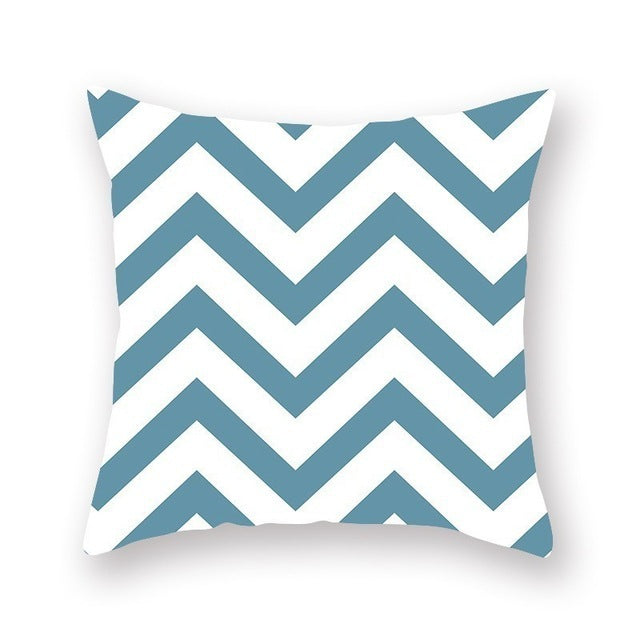 Bright Color Geometric Pillow Cushion Cover - Bold Modern Pattern for Contemporary Home - DropOnline.co