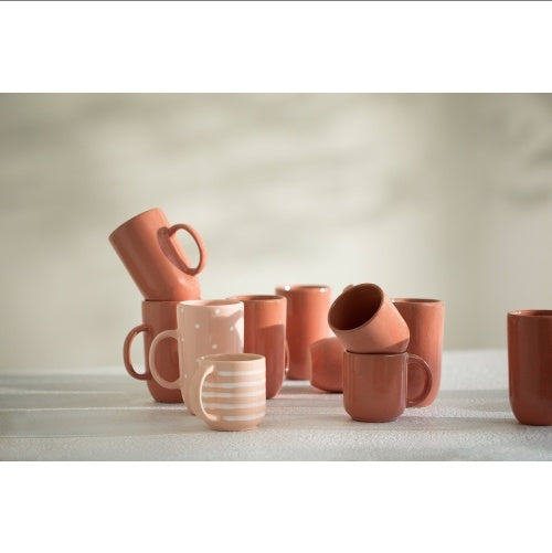 Ceramic Peach Coffee Mug With Wooden Lid - DropOnline.co