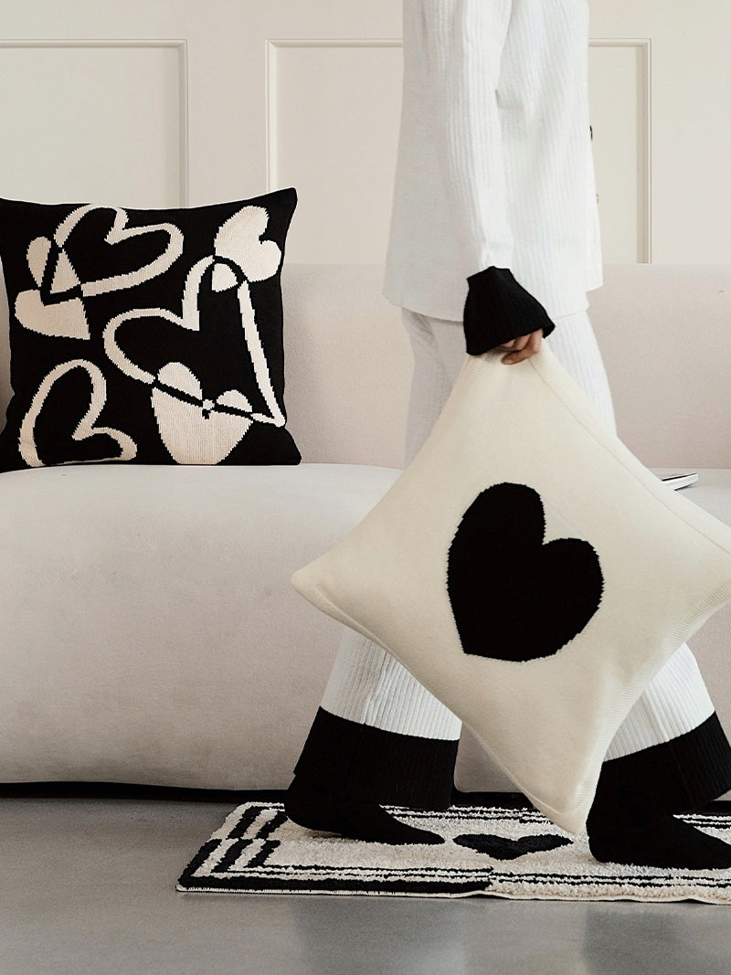Cute Black And White Nordic Style Living Room Sofa Pillow Cushion With Core - DropOnline.co