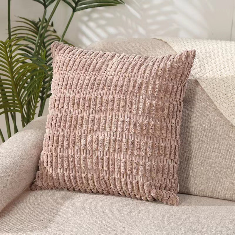 Corduroy Decorative Throw Pillow Covers Soft Boho Striped Pillow Covers Modern Farmhouse Christmas Home Decor For Sofa Living Room Couch Bed - DropOnline.co