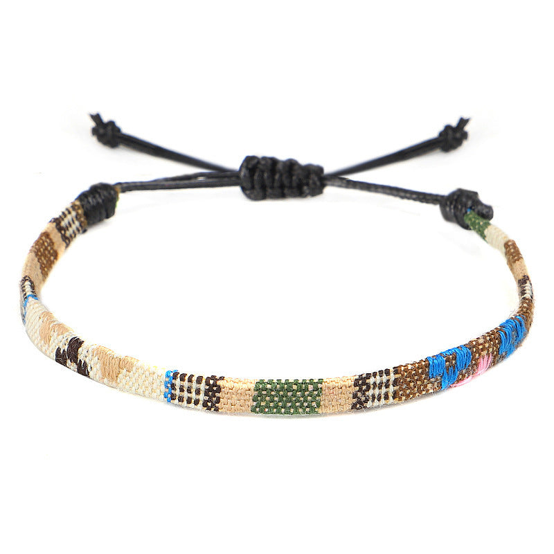 Hand Woven Rainbow Color Anklet Bohemian Style - DropOnline.co