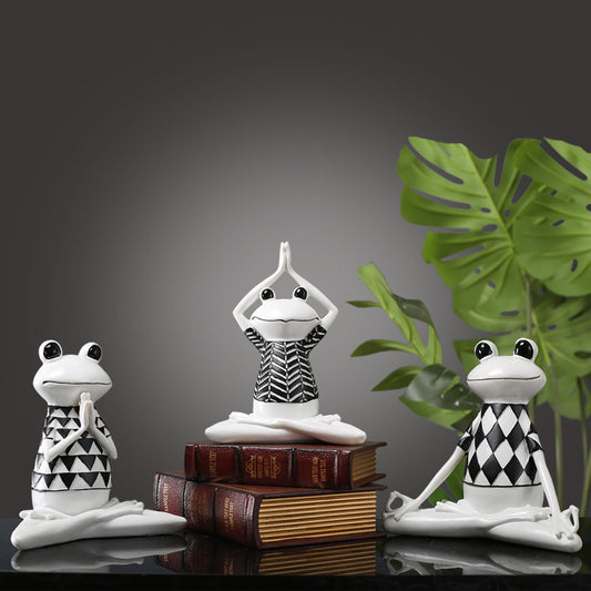 Frog Animal Small Decoration TV Cabinet Wine Cabinet Office Children's Room Home Soft Decoration Home Decor - DropOnline.co